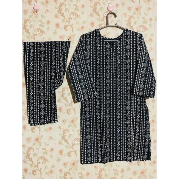 Women Black Stitched Suit